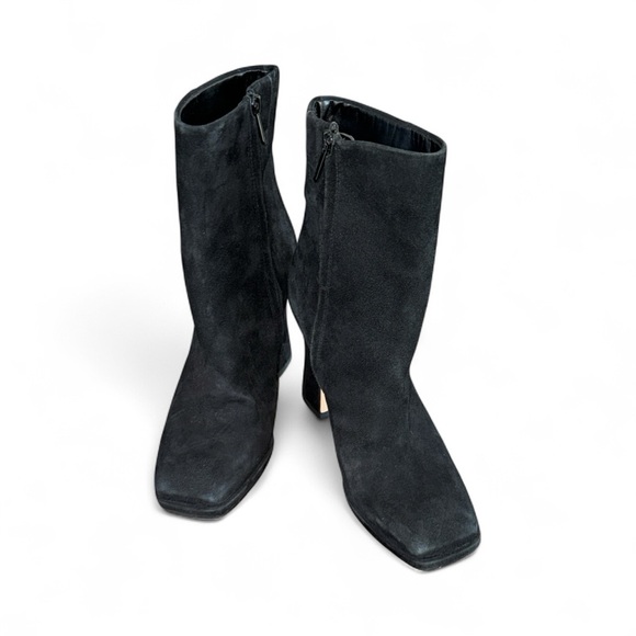 Sam Edelman Jaye Suede Leather Ankle Boots Block Heel  Size 9.5 - Picture 1 of 7